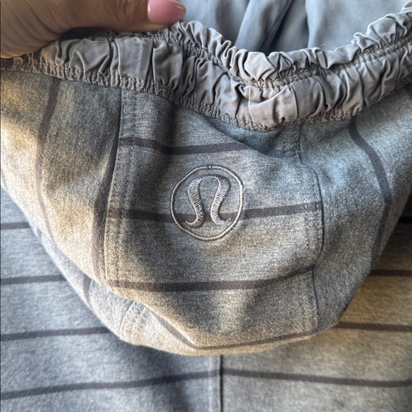 Lululemon Gray Striped Zip Up Hoodie - Picture 3 of 5